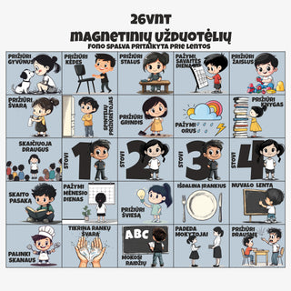 Darželio Dienos Užduočių Lenta (14–21 vaikui)